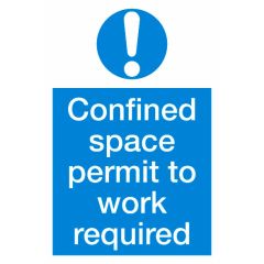 Confined Space Sign 600x400mm Plastic