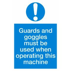 Guards & Goggles Sign 600x400mm Plastic