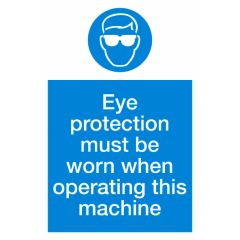 Eye Protection Sign 300x200mm Plastic
