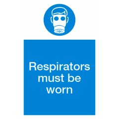 Respirators Sign 200x300mm Vinyl