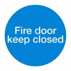 Fire Door Keep Closed 150x150mm Plastic