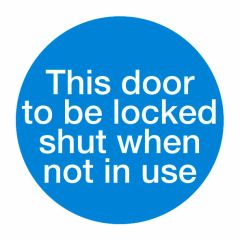 Door locked Sign 150x150mm Plastic