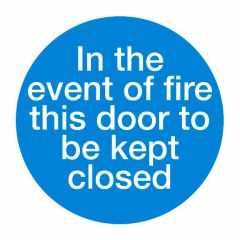 Event Of Fire Sign 100x100mm Vinyl