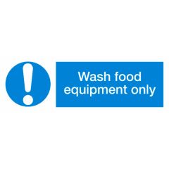 Wash Food Equip Sign 600x200mm Vinyl