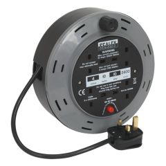 10m Cassette Type Cable Reel with Thermal Trip 4 x 230V