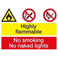 Highly Flamable Sign 600x400 Vinyl