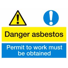 Asbestos Sign 600x400 Plastic