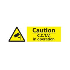 Caution C.C.T.V. - 300x100 S/A Vinyl