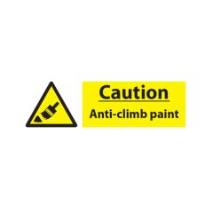 Caution AntiClimb Paint - 300x100 Vinyl