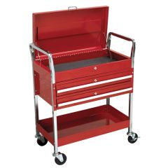 Trolley 2-Level with Lockable Top 2 Draw