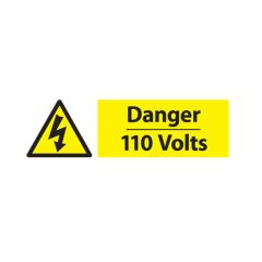 Danger 110 Volts - 600x200 S/A Vinyl