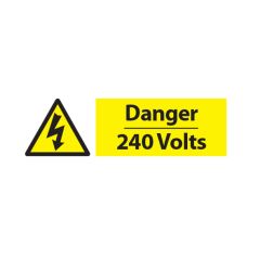 Danger 240 Volts - 600x200 1mm Plastic