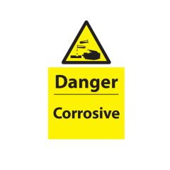 Danger Corrosive - 200x300mm Plastc