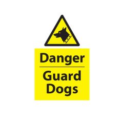 Danger Guard Dogs - 200x300mm Plastc