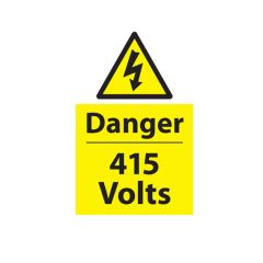 Danger 415 Volts - 400x600mm Plastic