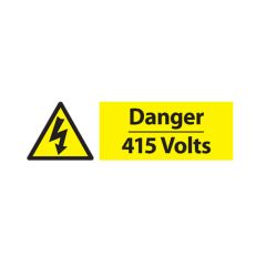 Danger 415 Volts - 300x100 S/A Vinyl