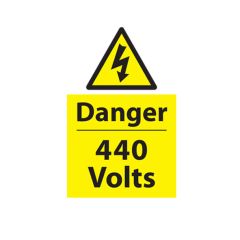 Danger 440 Volts - 400x600mm Vinyl
