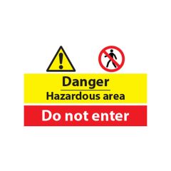 Danger Hazardous - 600x400mm Vinyl