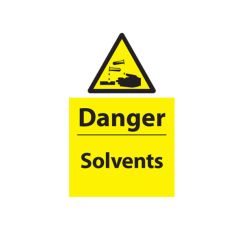 Danger Solvents - 200x300mm Vinyl