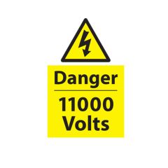 Danger 11000 Volts - 400x600mm Vinyl
