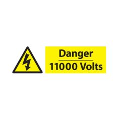 Danger 11000 Volts - 600x200 S/A Vinyl