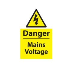 Danger Mains Voltage - 400x600mm Vinyl
