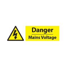 Danger Mains Voltage - 300x100 Vinyl