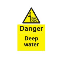 Danger Deep Water - 200x300mm Plastc