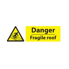 Danger Fragile Roof - 600x200 S/A Vinyl