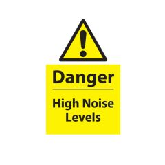Danger High Noise - 200x300 Plastic