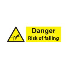 Danger Risk of Falling - 600x200 Plastic