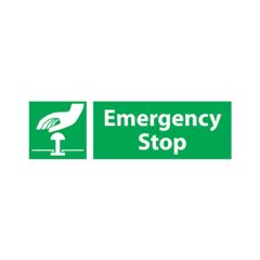 Emergency Stop - 300x100 Vinyl