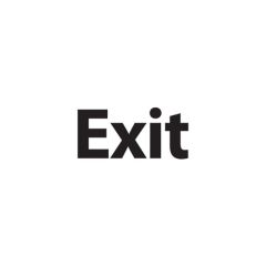 Exit - 300x100 1mm Plastic