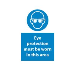 Eye Protection in Area - 400x600mm Vinyl