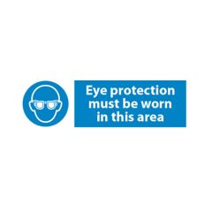 Eye Protection in Area - 600x200mm Vinyl