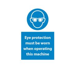 Eye Protection, Machine - 200x300 Vinyl