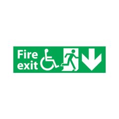 Fire Exit Sign - 300x100 S/A Vinyl