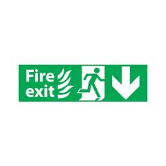 Fire Exit Sign - 300x100 1mm Plastic