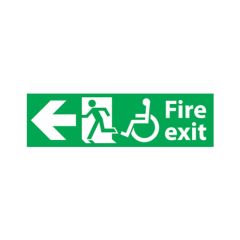 Fire Exit Sign - 300x100 1mm Plastic