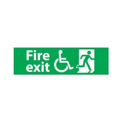 Fire Exit Sign - 300x100 S/A Vinyl