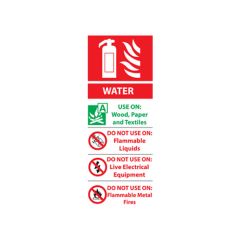 Fire Equipment Sign - 80x200 1mm Plastic