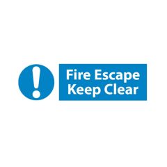 Fire Escape Keep Clear - 300x100 Vinyl