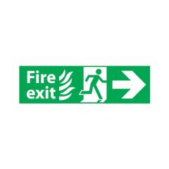 Fire Exit Sign - 300x100 S/A Vinyl