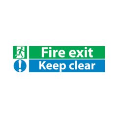 Fire Exit Sign - 300x100 S/A Vinyl