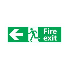 Fire Exit Left Arrow - 600x200 S/A Vinyl
