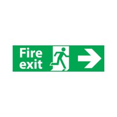 Fire Exit Right Arrow - 300x100 Plastic