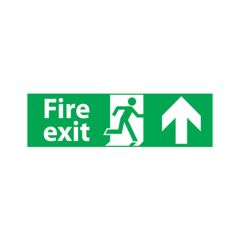 Fire Exit Up Arrow - 300x100 S/A Vinyl