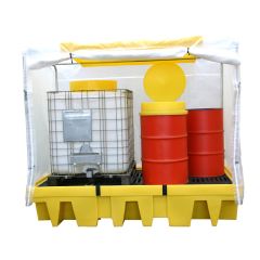 8 Drum Poly Bund Pallet with Cover