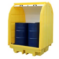 Hard Covered Lockable Bund 4x205ltr Drum