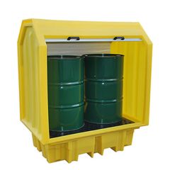 Hard Covered Lockable Bund 2x205ltr Drum